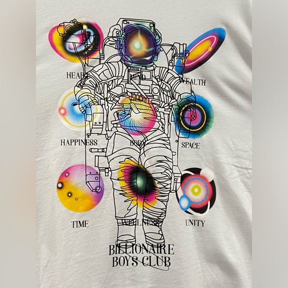 Billionaire Boys Club BBC Astronaut Multicolor T-shirt 
Neptunes Men’s L NWT - Picture 2 of 7